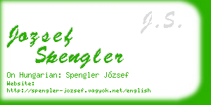 jozsef spengler business card